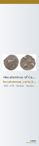 Hecatomnus of Caria Mylasa Konuk 1998 A3 — CANOA