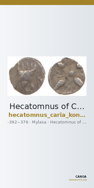 Hecatomnus of Caria Mylasa Konuk 1998 A3 — CANOA