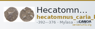 Hecatomnus of Caria Mylasa Konuk 1998 A3 — CANOA