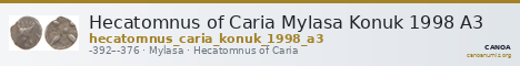Hecatomnus of Caria Mylasa Konuk 1998 A3 — CANOA