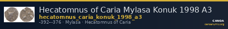 Hecatomnus of Caria Mylasa Konuk 1998 A3 — CANOA
