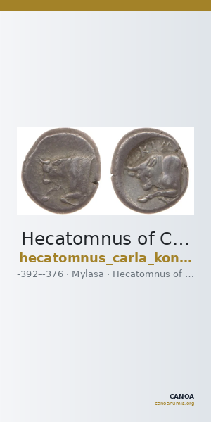 Hecatomnus of Caria Mylasa Konuk 1998 A4 — CANOA