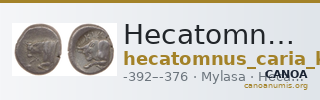 Hecatomnus of Caria Mylasa Konuk 1998 A4 — CANOA
