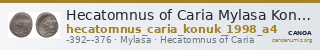Hecatomnus of Caria Mylasa Konuk 1998 A4 — CANOA