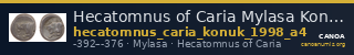 Hecatomnus of Caria Mylasa Konuk 1998 A4 — CANOA