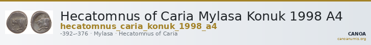 Hecatomnus of Caria Mylasa Konuk 1998 A4 — CANOA