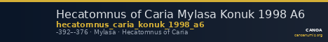 Hecatomnus of Caria Mylasa Konuk 1998 A6 — CANOA
