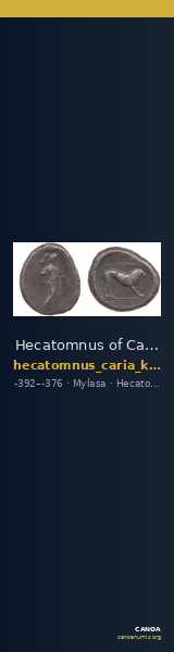 Hecatomnus of Caria Mylasa Konuk 1998 B7 — CANOA