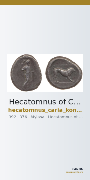 Hecatomnus of Caria Mylasa Konuk 1998 B7 — CANOA