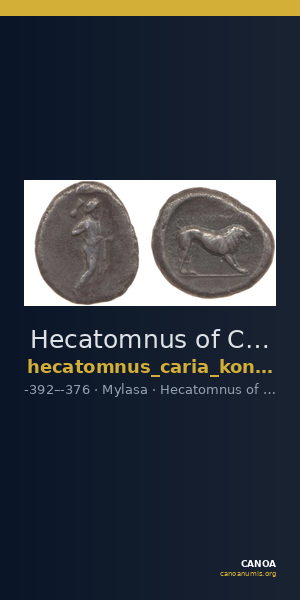 Hecatomnus of Caria Mylasa Konuk 1998 B7 — CANOA