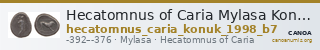 Hecatomnus of Caria Mylasa Konuk 1998 B7 — CANOA