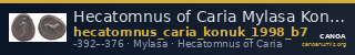 Hecatomnus of Caria Mylasa Konuk 1998 B7 — CANOA