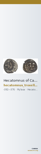 Hecatomnus of Caria Mylasa Troxell 1984 1 — CANOA