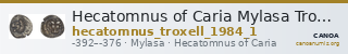 Hecatomnus of Caria Mylasa Troxell 1984 1 — CANOA