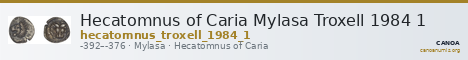 Hecatomnus of Caria Mylasa Troxell 1984 1 — CANOA