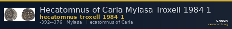 Hecatomnus of Caria Mylasa Troxell 1984 1 — CANOA