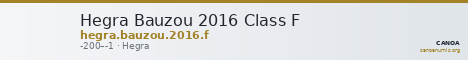 Hegra Bauzou 2016 Class F — CANOA