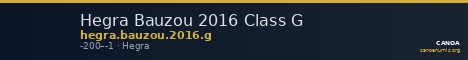 Hegra Bauzou 2016 Class G — CANOA