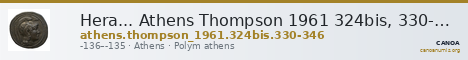 Hera... Athens Thompson 1961 324bis, 330-346 — CANOA