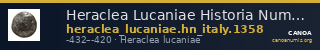 Heraclea Lucaniae Historia Numorum Italy 1358 — CANOA