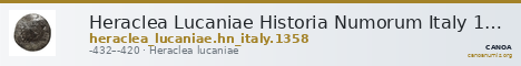 Heraclea Lucaniae Historia Numorum Italy 1358 — CANOA