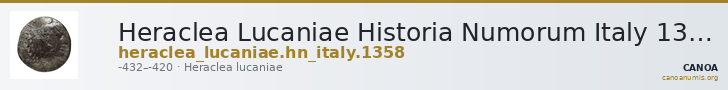 Heraclea Lucaniae Historia Numorum Italy 1358 — CANOA