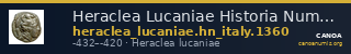 Heraclea Lucaniae Historia Numorum Italy 1360 — CANOA