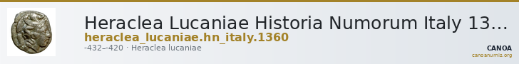 Heraclea Lucaniae Historia Numorum Italy 1360 — CANOA
