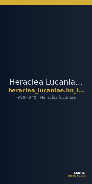 Heraclea Lucaniae Historia Numorum Italy 1375 — CANOA