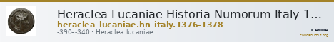 Heraclea Lucaniae Historia Numorum Italy 1376-8 — CANOA