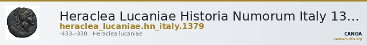Heraclea Lucaniae Historia Numorum Italy 1379 — CANOA