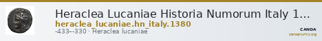 Heraclea Lucaniae Historia Numorum Italy 1380 — CANOA