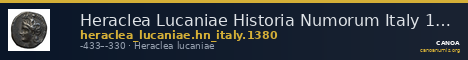 Heraclea Lucaniae Historia Numorum Italy 1380 — CANOA
