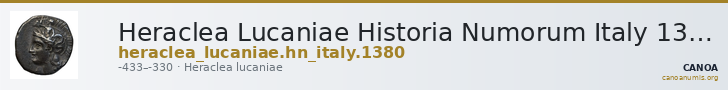 Heraclea Lucaniae Historia Numorum Italy 1380 — CANOA