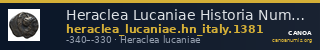 Heraclea Lucaniae Historia Numorum Italy 1381 — CANOA