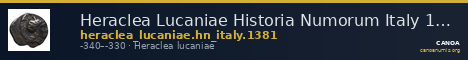 Heraclea Lucaniae Historia Numorum Italy 1381 — CANOA