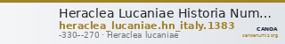 Heraclea Lucaniae Historia Numorum Italy 1383 — CANOA