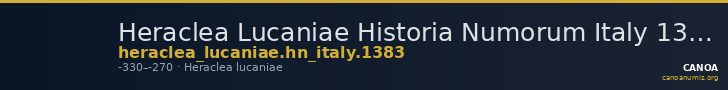 Heraclea Lucaniae Historia Numorum Italy 1383 — CANOA