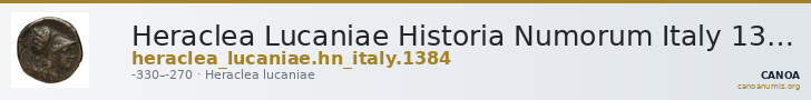 Heraclea Lucaniae Historia Numorum Italy 1384 — CANOA