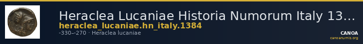Heraclea Lucaniae Historia Numorum Italy 1384 — CANOA