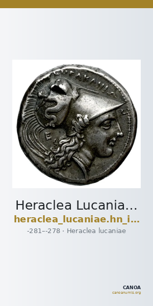 Heraclea Lucaniae Historia Numorum Italy 1385 — CANOA