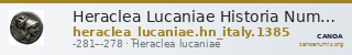 Heraclea Lucaniae Historia Numorum Italy 1385 — CANOA