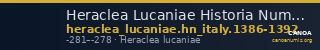 Heraclea Lucaniae Historia Numorum Italy 1386-92 — CANOA