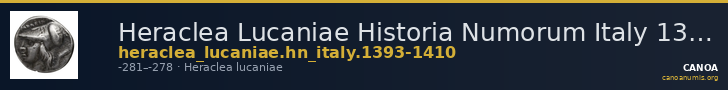 Heraclea Lucaniae Historia Numorum Italy 1393-1410 — CANOA