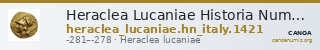 Heraclea Lucaniae Historia Numorum Italy 1421 — CANOA
