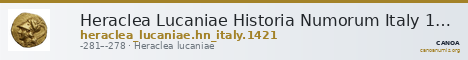 Heraclea Lucaniae Historia Numorum Italy 1421 — CANOA