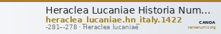 Heraclea Lucaniae Historia Numorum Italy 1422 — CANOA