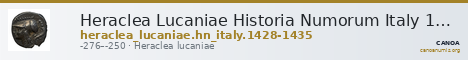 Heraclea Lucaniae Historia Numorum Italy 1428-35 — CANOA