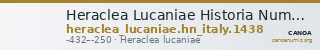 Heraclea Lucaniae Historia Numorum Italy 1438 — CANOA