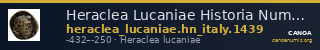 Heraclea Lucaniae Historia Numorum Italy 1439 — CANOA